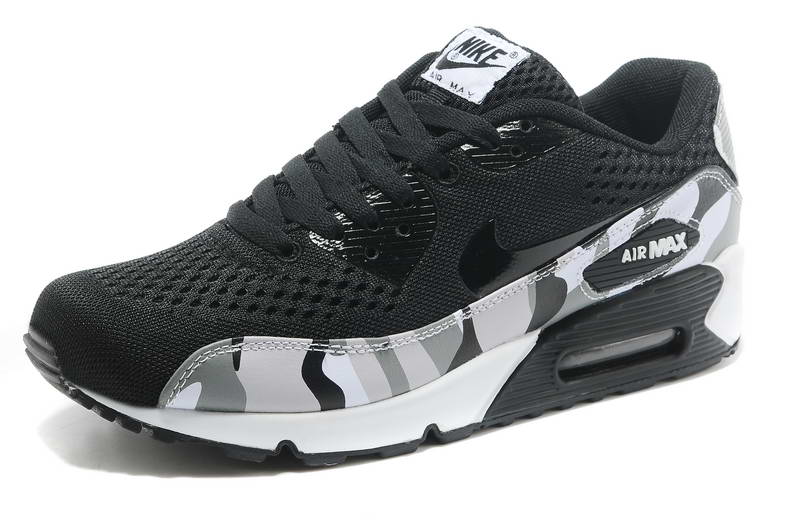 Air Max 90 Chaussures Hommes PRM EM Tissage camouflage Noir Blanc (2)